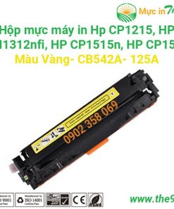 Mực in laser màu CB540A, CB541A, CB542A, CB543A dùng máy in Hp CP1215, HP CM1312nfi,HP CP1510 ,CP1515n, HP CP1518- 125A( MÀU VÀNG )