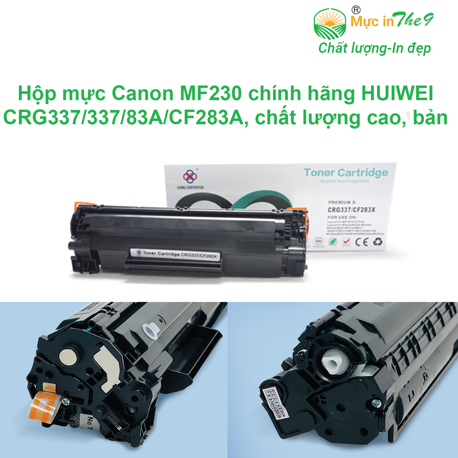 Hộp Mực Canon MF230 HUIWEI CRG337/83A/CF283A Chính Hãng In Đẹp