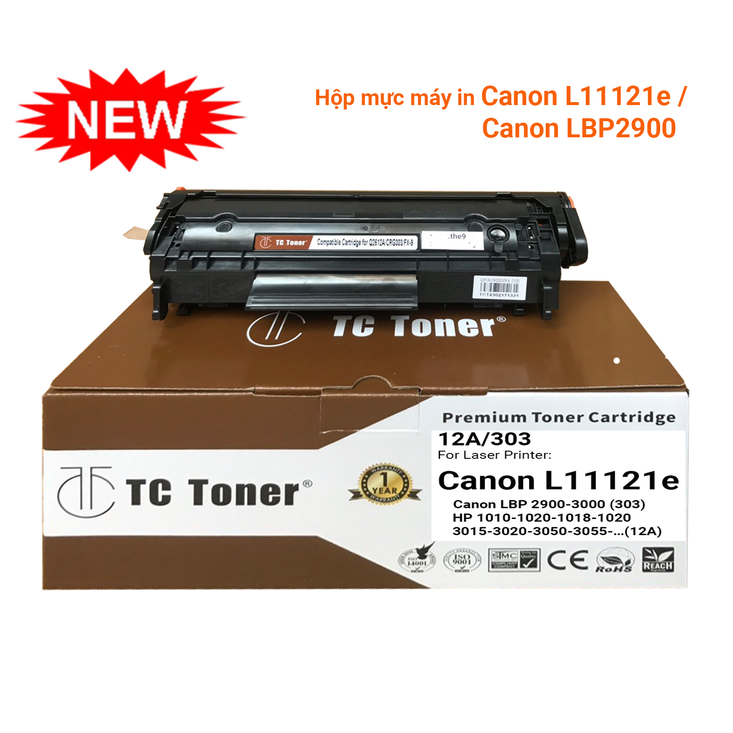 Hộp Mực Máy In HP LaserJet 1010 12A Q2612A TC | Mực In The9
